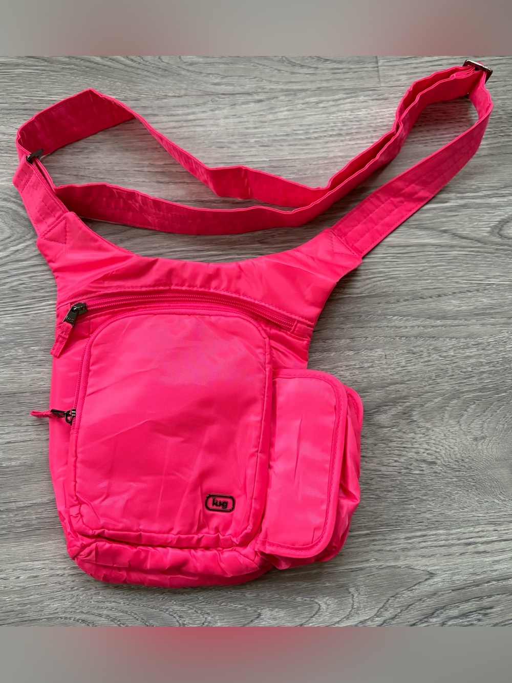 Lug Pivot Crossbody Shoulder Bag Hot Pink Neon Magentaorganizer Travel